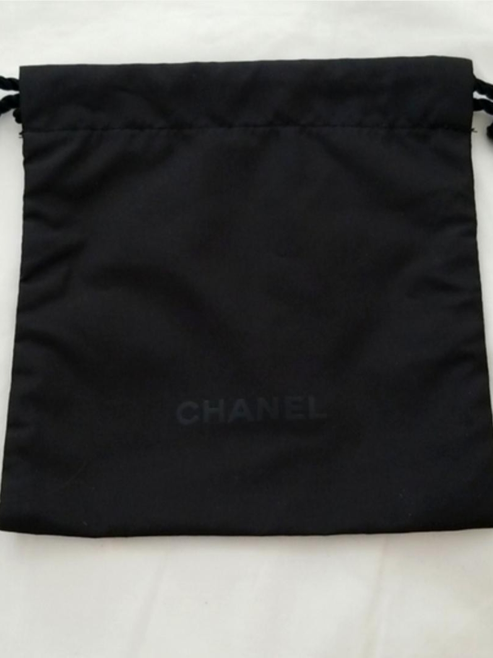 CHANEL Drawstring Dust Gift Pouch Logo Small Authentic